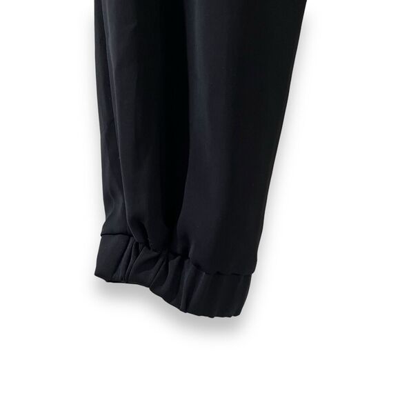 PARKER Elliot Pleated High Rise Belted Tie Waist Trouser Pants Size 8 Black - Picture 9 of 11